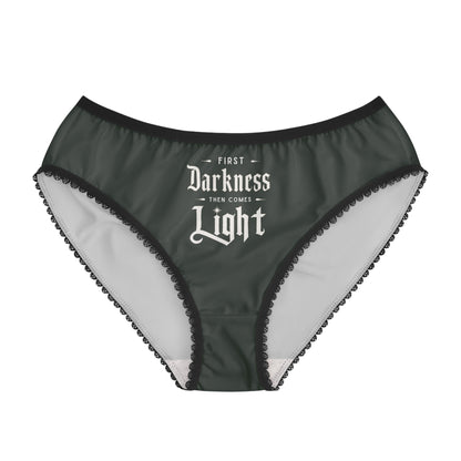 "First Darkness Then Comes Light" #02, Women's Briefs (Hail Cloud Grey)
