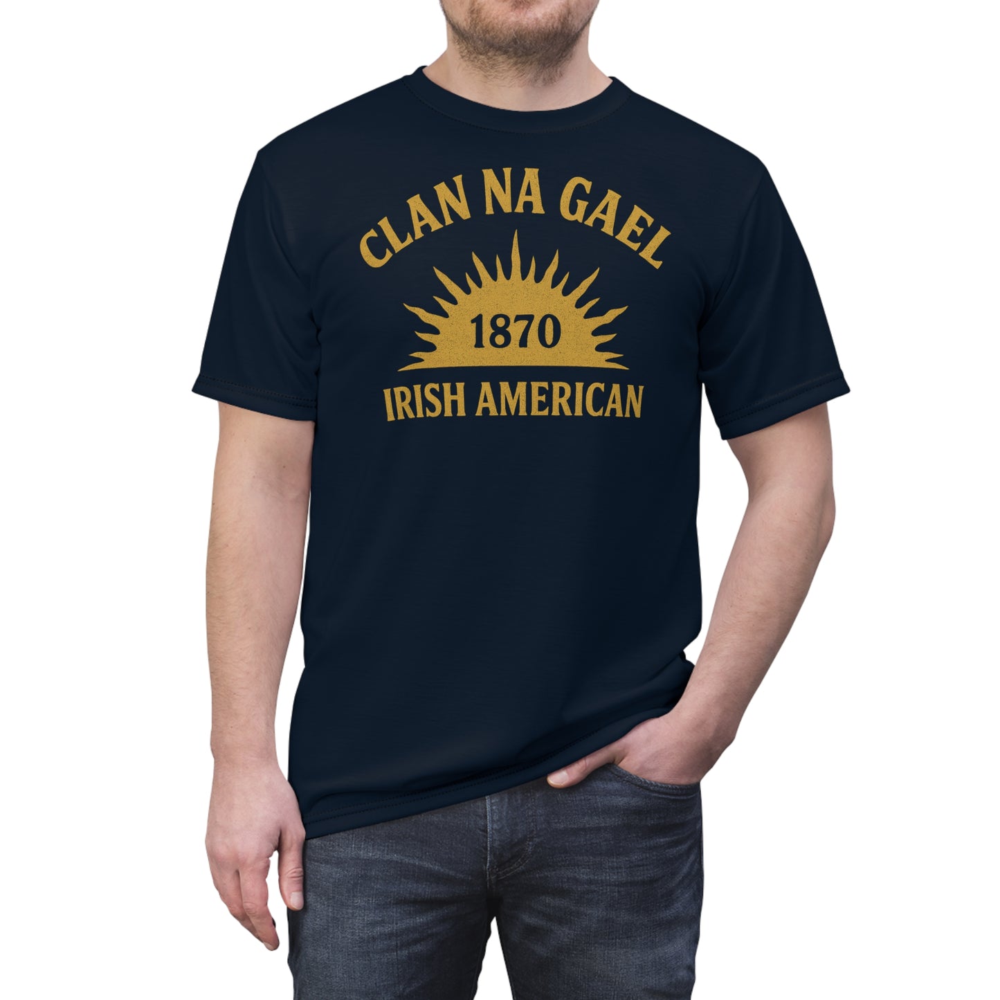 "Clan na Gael - Irish American", Unisex T-shirt (Trapped Darkness)