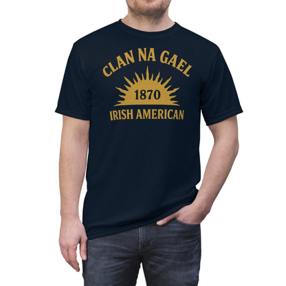"Clan na Gael - Irish American", Unisex T-shirt (Trapped Darkness)