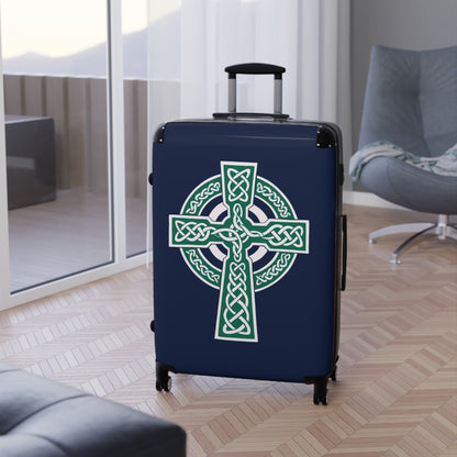 "A Simple Gaelic High Cross", Suitcases (Dark Blue)