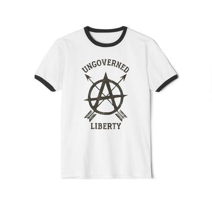 "Ungoverned Liberty", Unisex Cotton Ringer T-Shirt