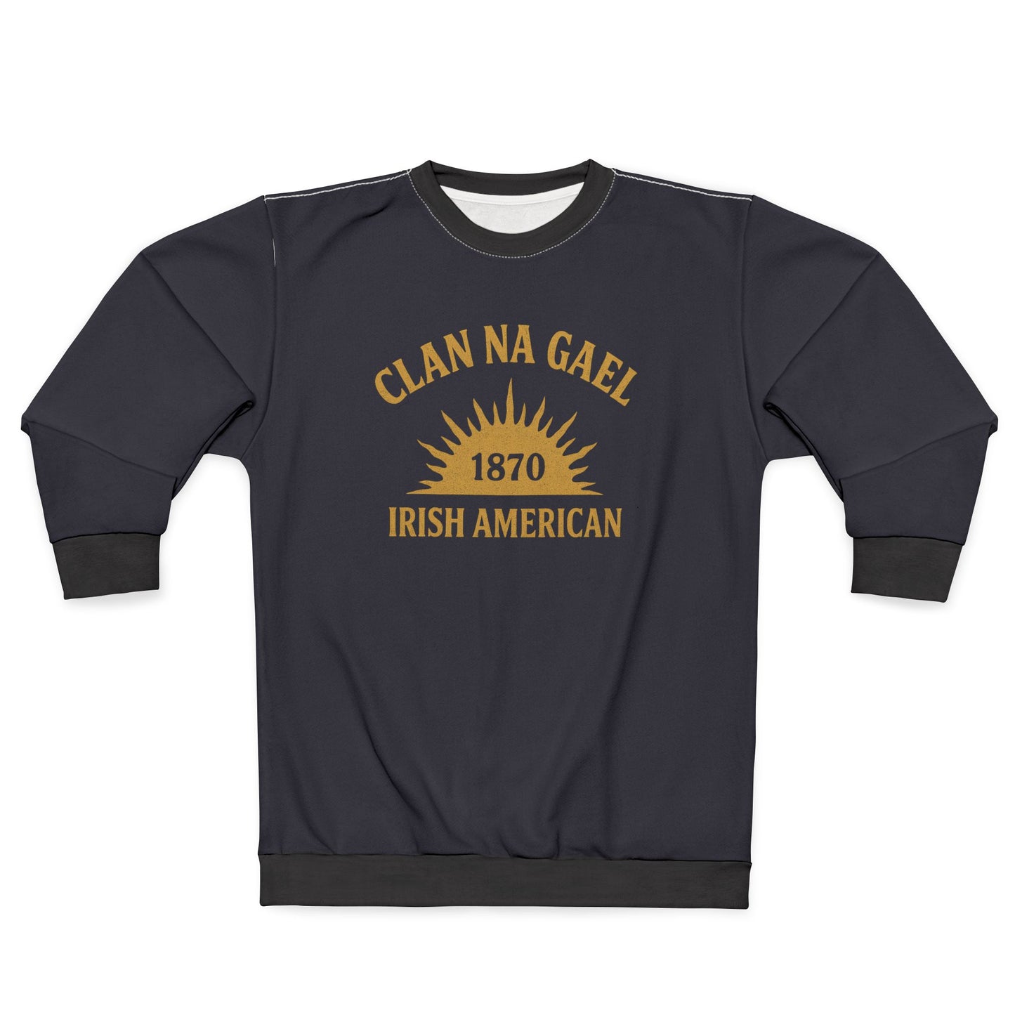 "Clan na Gael - Irish American", Unisex Sweatshirt (Black Rock Blue)