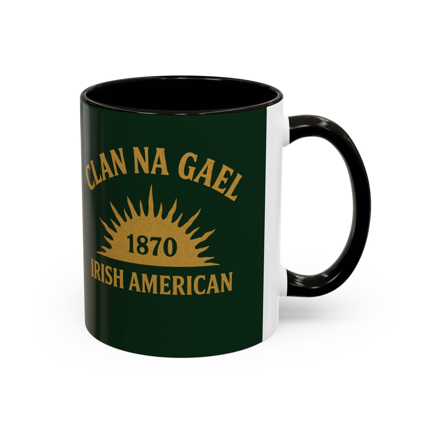 "Clan na Gael - Irish American", Colorful Mugs (11oz, 15oz) (Fenian Green)