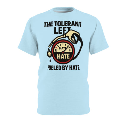 "The Tolerant Left", Unisex T-shirt (Pale Sky)