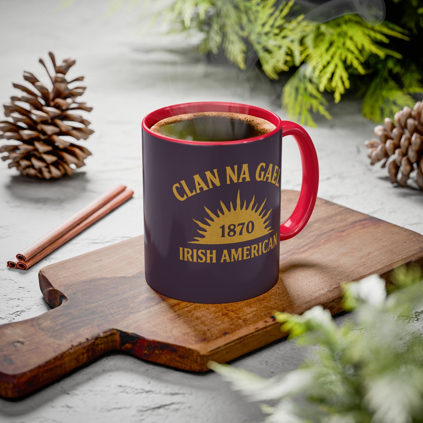 "Clan na Gael - Irish American", Colorful Mugs (11oz, 15oz) (Purple Verbena)