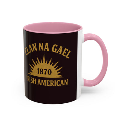"Clan na Gael - Irish American", Colorful Mugs (11oz, 15oz) (Seal Brown)