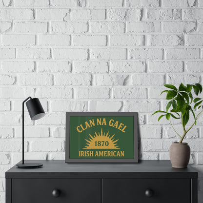 "Clan na Gael - Irish American", Framed Paper Poster (Brithemain Green)