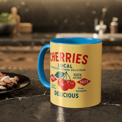 "Delicious Cherries", Colorful Mugs (11oz, 15oz) (Sanctum Veil)