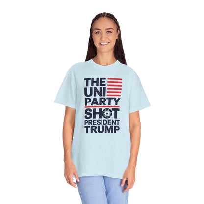 "The Uniparty Shot President Trump" #01, Unisex T-shirt