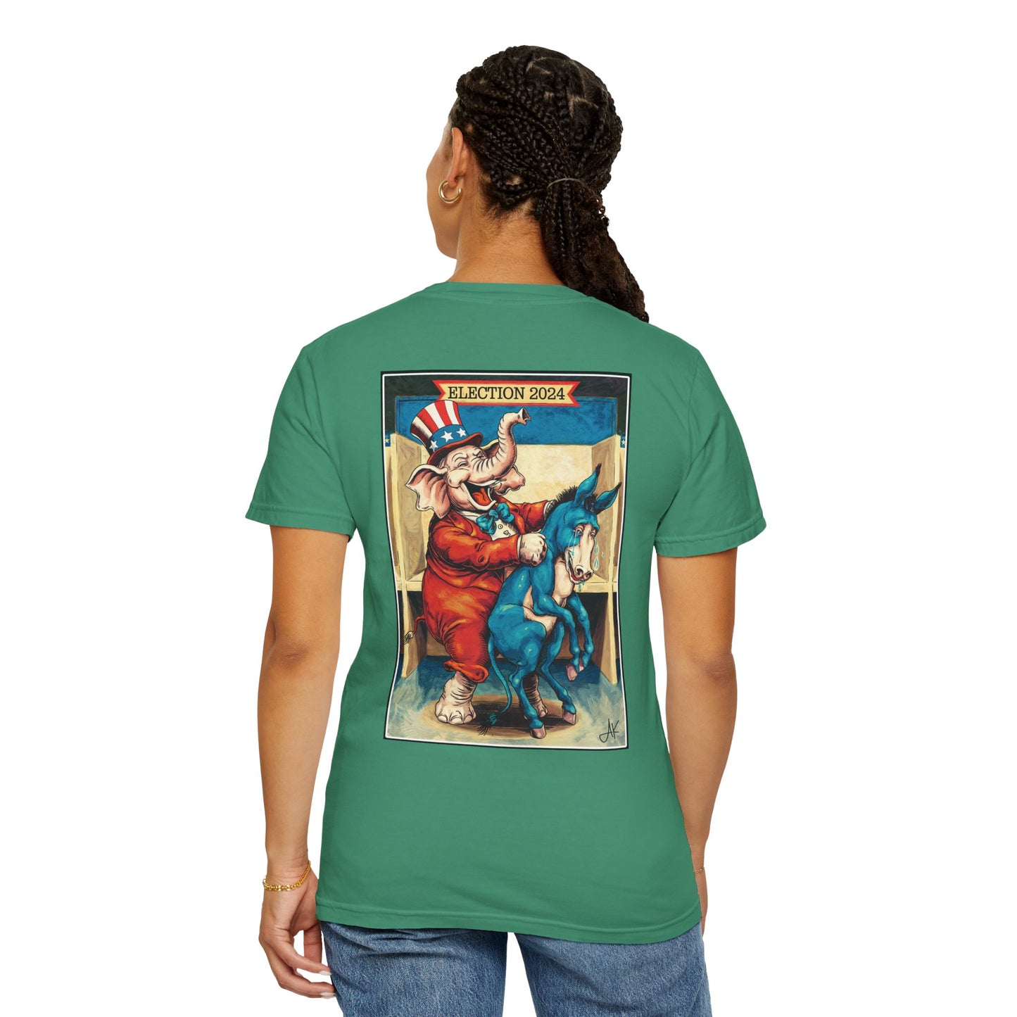 "MAGA Spanked the Donkeys 2024", Unisex T-shirt (Dark Colors)