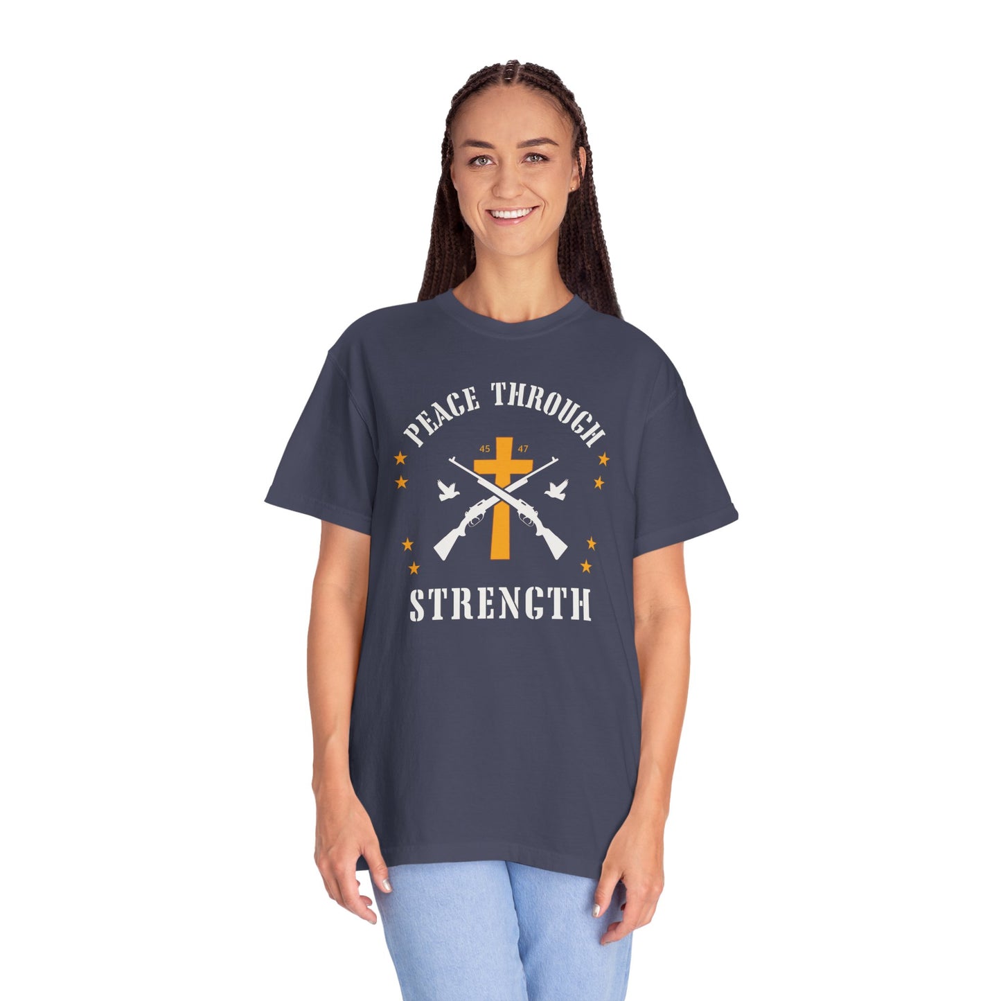 "Peace Through Strength" #01, Unisex T-shirt