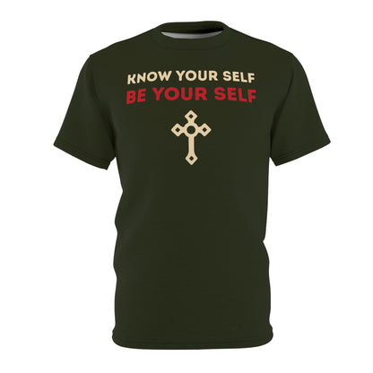 "Know Your Self", Unisex T-shirt (Rangitoto Green)