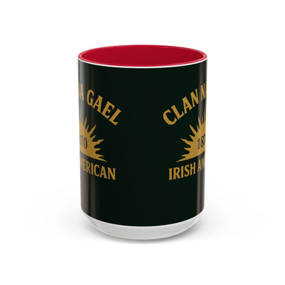 "Clan na Gael - Irish American", Colorful Mugs (11oz, 15oz) (Túath Green)