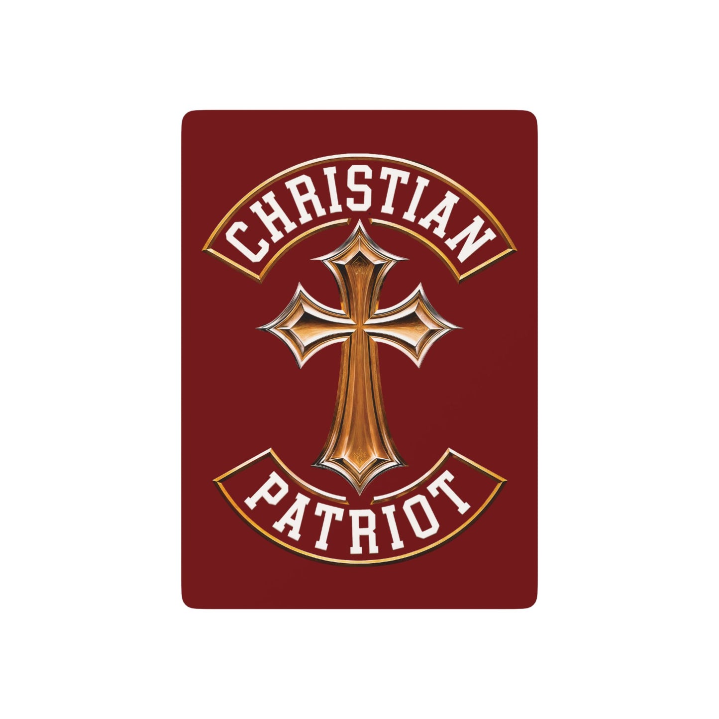 "Christian Patriot" #03, Christian Playing Cards (Dark Blood Red)