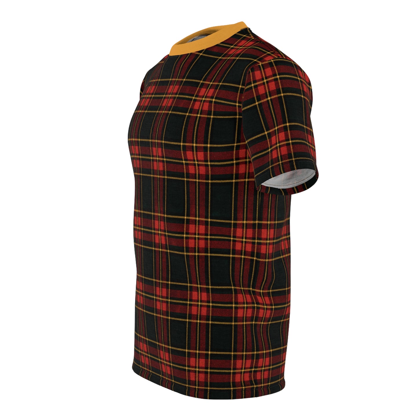 "Kilmor Gallóglach Tartan", Unisex Tee (Gallóglach Yellow Collar)