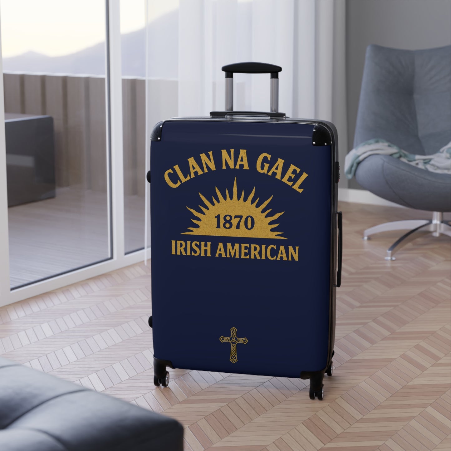 "Clan na Gael - Irish American", Suitcase (Mariana Blue)