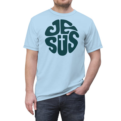 "Retro Jesus", Unisex T-shirt (Arctic Paradise)