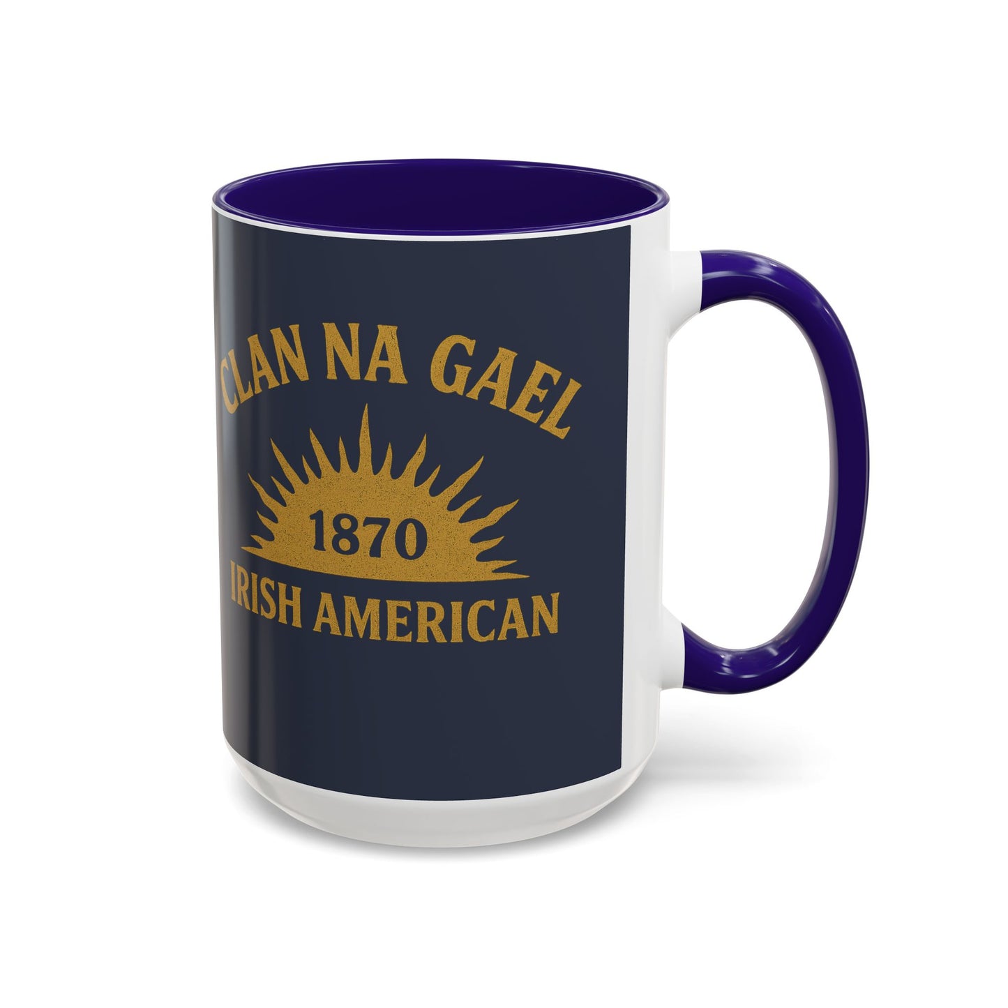 "Clan na Gael - Irish American", Colorful Mugs (11oz, 15oz) (Blue Burka Grey)