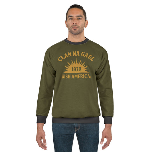 "Clan na Gael - Irish American", Unisex Sweatshirt (Fianna Green)