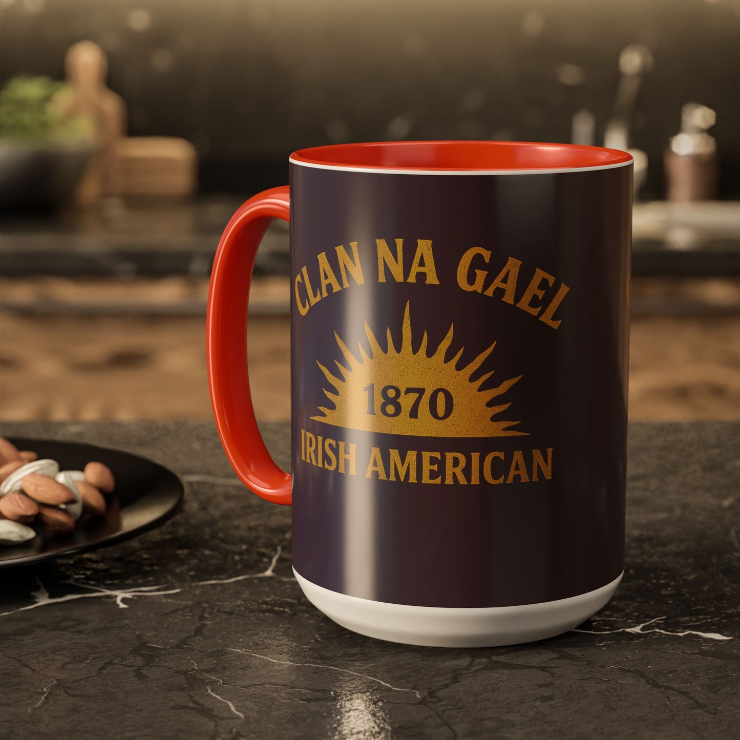 "Clan na Gael - Irish American", Colorful Mugs (11oz, 15oz) (Purple Verbena)