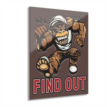 "Find Out", Acrylic Wall Prints (French Cleat Hanging) (Zanzibar Brown)