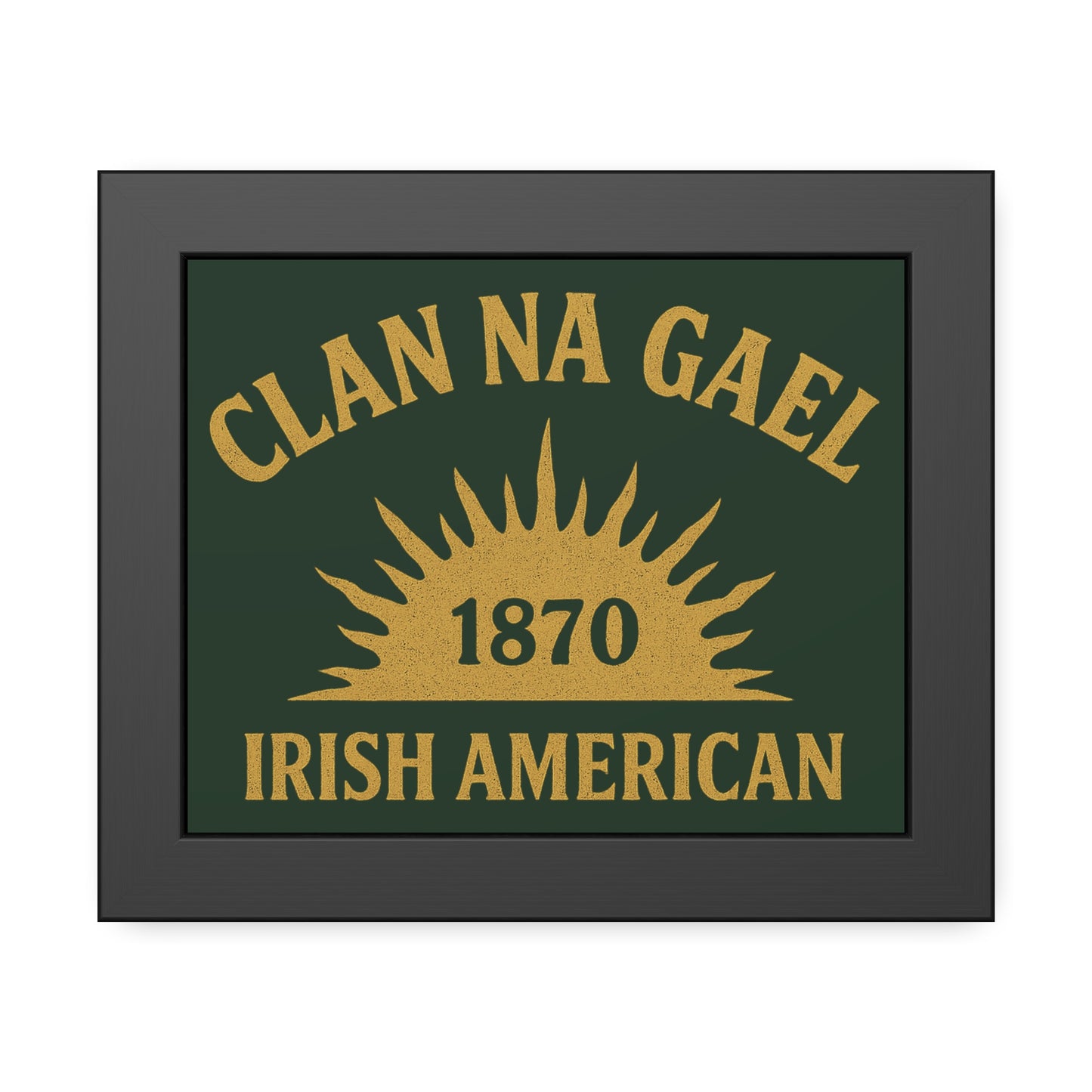 "Clan na Gael - Irish American", Framed Paper Poster (Fenian Green)