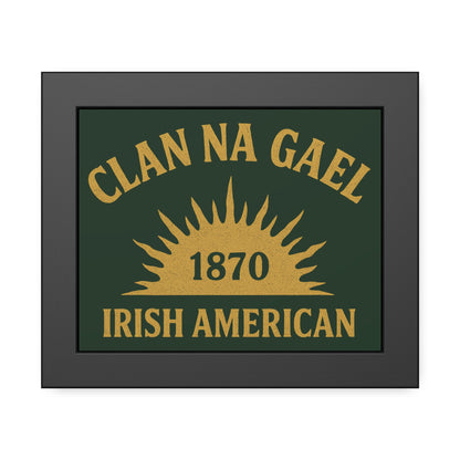"Clan na Gael - Irish American", Framed Paper Poster (Fenian Green)