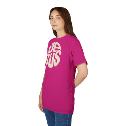 "Retro Jesus", Unisex T-shirt (Barbie Pink)