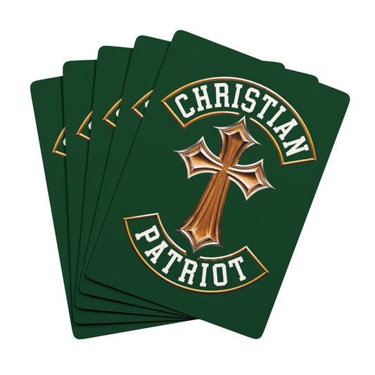 "Christian Patriot" #03, Christian Playing Cards (Zucchini Green)