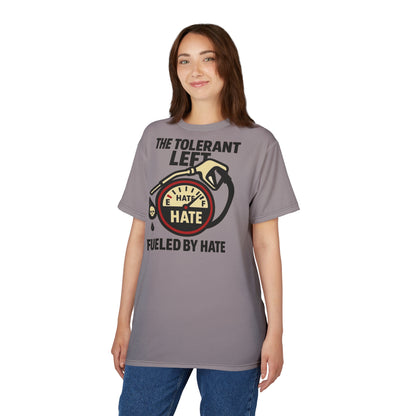 "The Tolerant Left", Unisex T-shirt (Walkway Pink Grey)