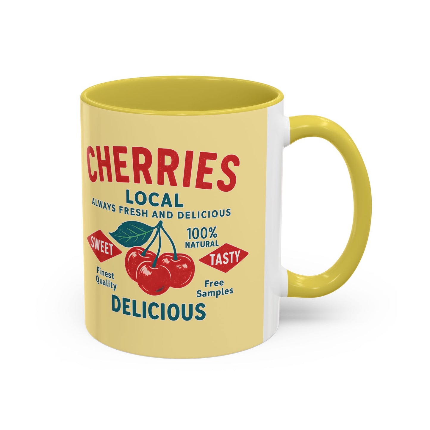 "Delicious Cherries", Colorful Mugs (11oz, 15oz) (Sanctum Veil)