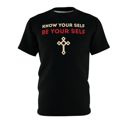 "Know Your Self", Unisex T-shirt (Obsidian Black)