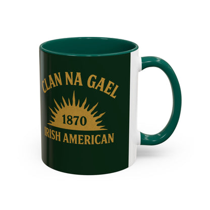 "Clan na Gael - Irish American", Colorful Mugs (11oz, 15oz) (Fenian Green)