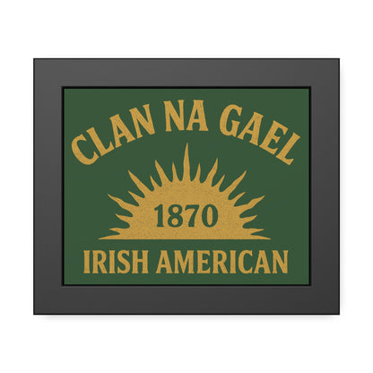 "Clan na Gael - Irish American", Framed Paper Poster (Brithemain Green)