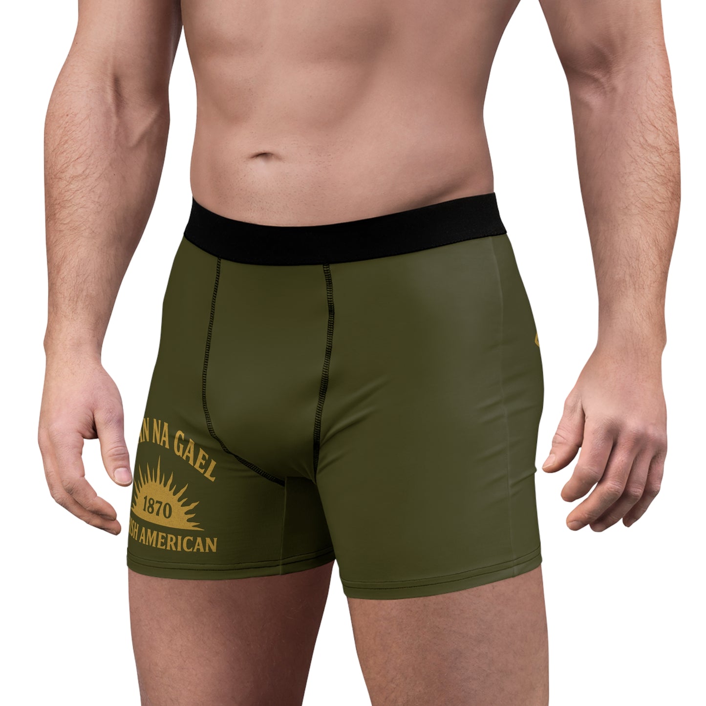 "Clan na Gael - Irish American", Men's Boxer Briefs (Fianna Green)