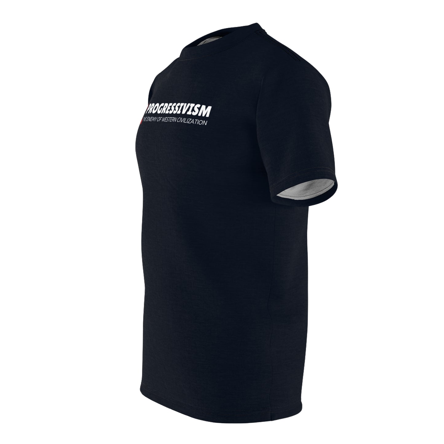 "Progressivism - Enemy of Western Civilization", Unisex Tee (Blackstone Blue)