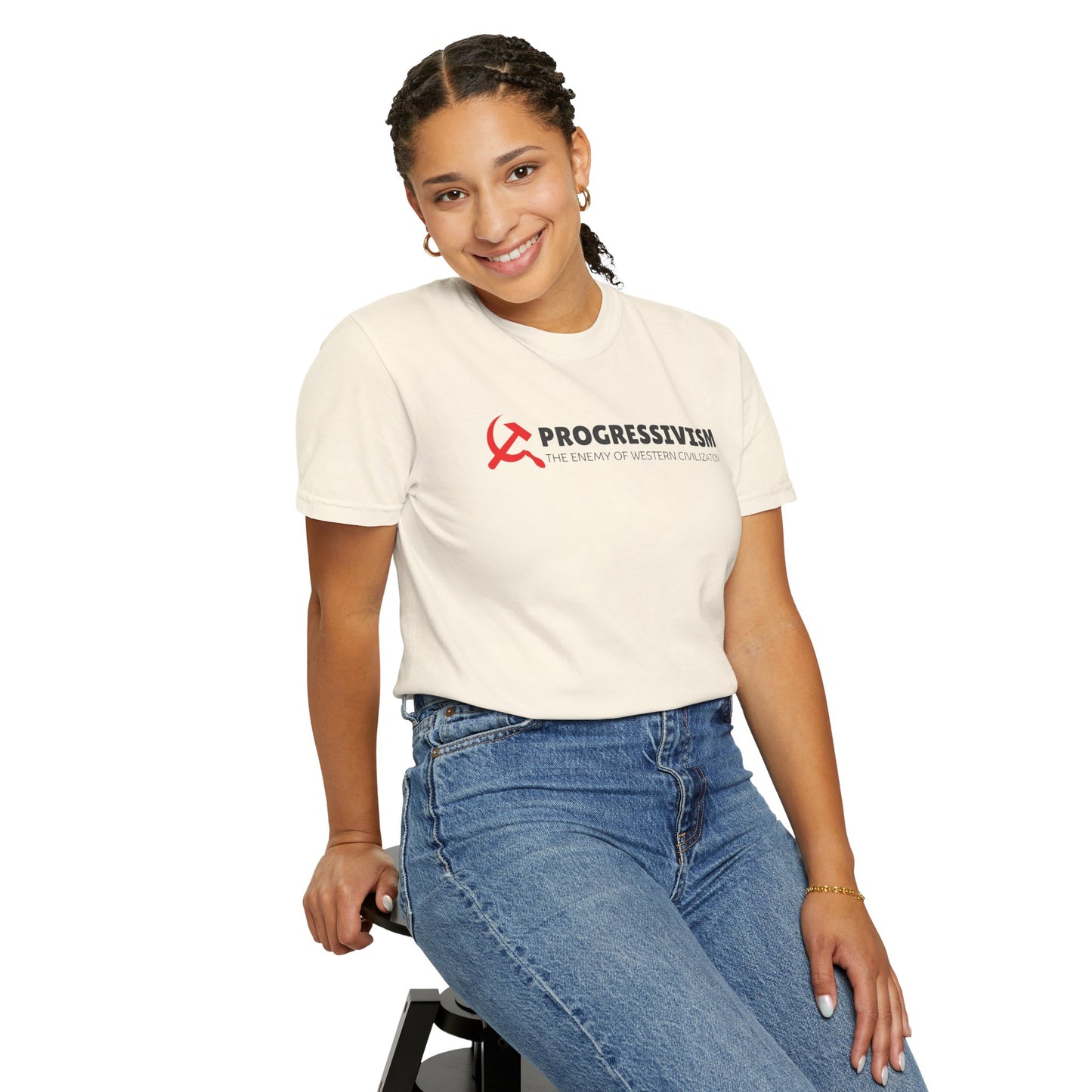 "Progressivism - Enemy of Western Civilization", Unisex T-shirt (Light Colors)