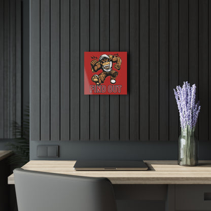 "Find Out", Acrylic Wall Prints (French Cleat Hanging) (Mid Scarlet)
