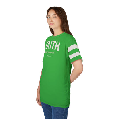"Faith Overcomes Fear", Unisex Tee (Lime Green)
