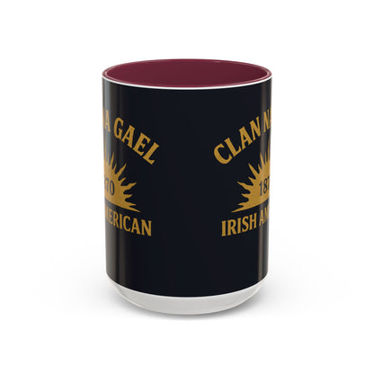 "Clan na Gael - Irish American", Colorful Mugs (11oz, 15oz) (Black Denim)