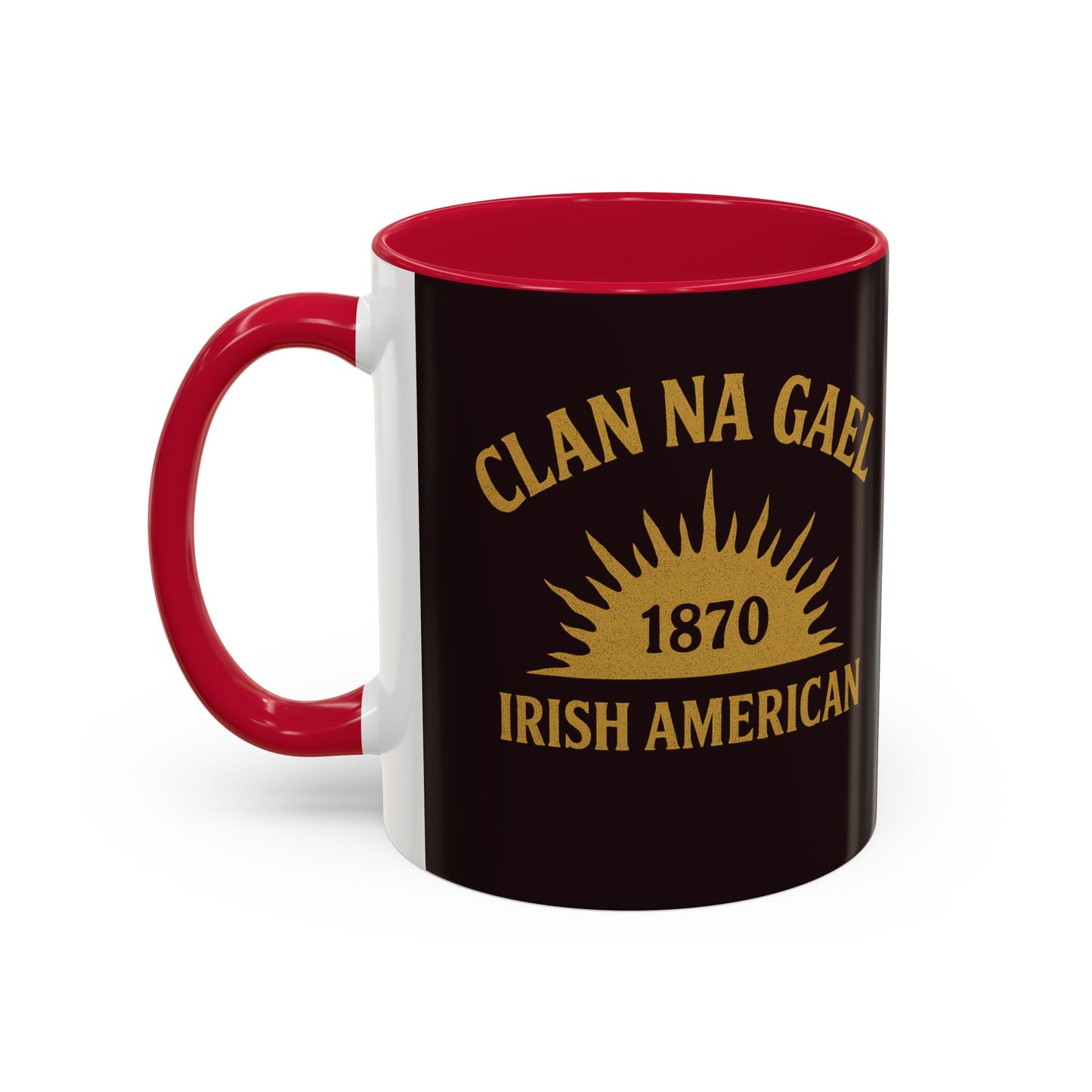 "Clan na Gael - Irish American", Colorful Mugs (11oz, 15oz) (Seal Brown)