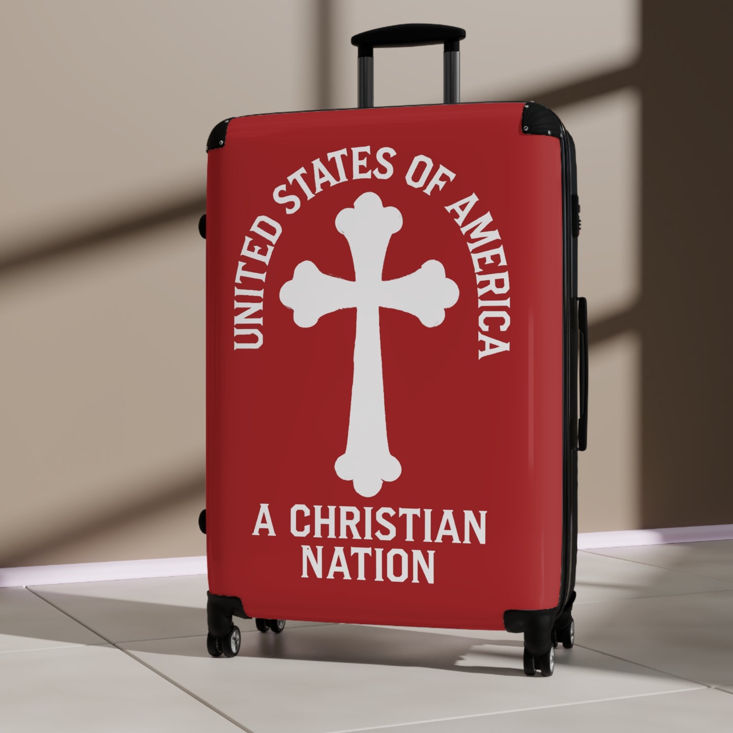 "USA - A Christian Nation" #04 Suitcases (Carnelian Red)