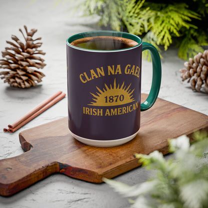 "Clan na Gael - Irish American", Colorful Mugs (11oz, 15oz) (Purple Verbena)