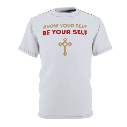 "Know Your Self", Unisex T-shirt (Inked Silk Grey)