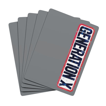 "Generation X", Retro Playing Cards (Gunmetal Grey)