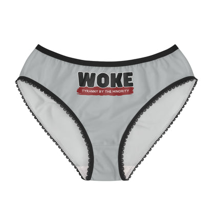 "Woke - Tyranny by the Minority", Women's Briefs (Zero Gravity Grey)