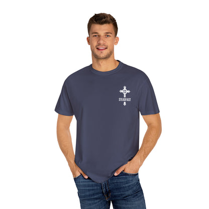 "Steadfast Cross in White", Unisex T-shirt