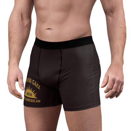 "Clan na Gael - Irish American", Men's Boxer Briefs (Seal Brown)