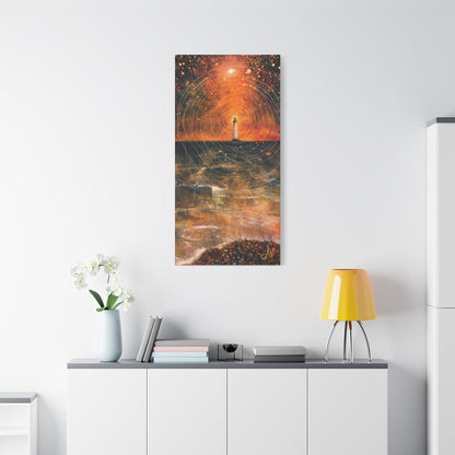 "Beacon in the Rings of Night", Fine Art Matte Canvas, Stretched, 1.25"
