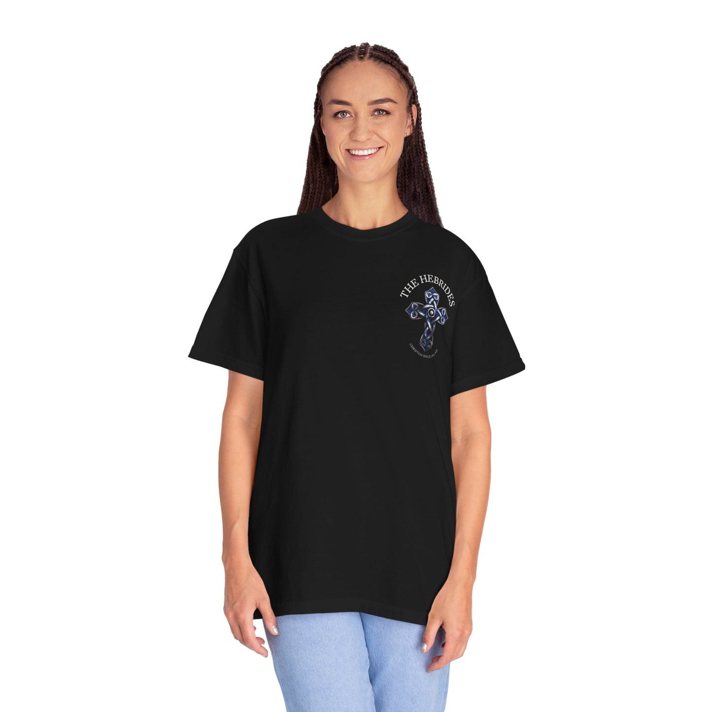 "The Hebrides - Christian since 563 AD", Unisex T-shirt